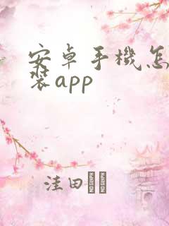 安卓手机怎么安装app