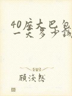 40座大巴包车一天多少钱