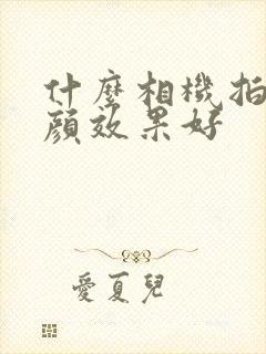 什么相机拍照美颜效果好