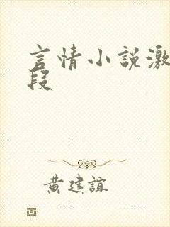 言情小说激情片段