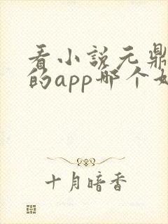 看小说元鼎免费的app哪个好