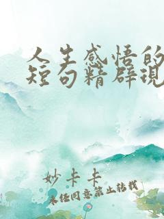 人生感悟的句子短句精辟现实