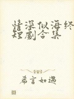 情深似海终成空短剧合集
