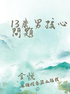 13岁男孩心理问题