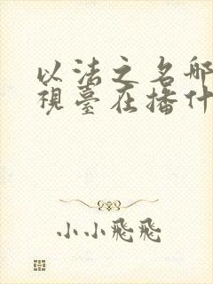 以法之名哪个电视台在播什么时间 以法之名哪个电视台在播什么时间