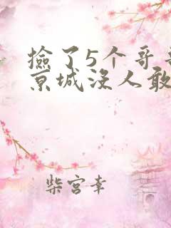 捡了5个哥哥后京城没人敢惹免费阅读