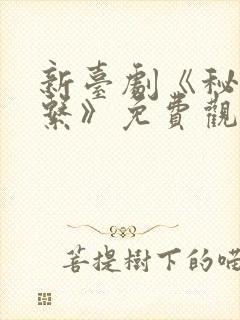 新台剧《秘密关系》免费观看全集中文