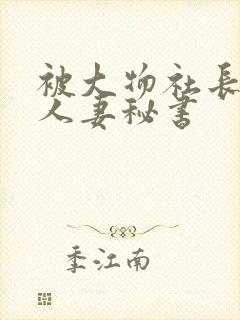 被大物社长调教人妻秘书