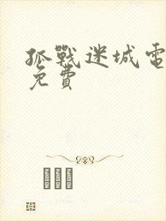孤战迷城电视剧免费