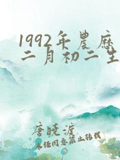 1992年农历二月初二生辰八字