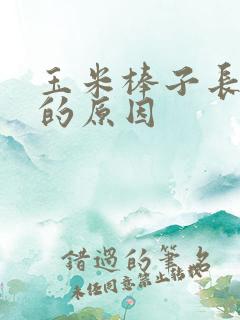 玉米棒子长不大的原因