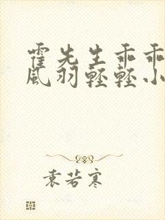霍先生乖乖宠我风羽轻轻小说