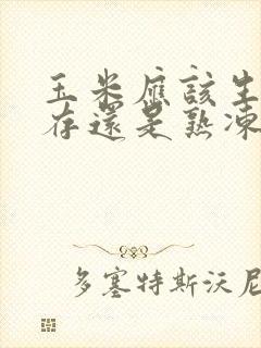 玉米应该生冻保存还是熟冻