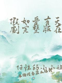 假如爱有天意韩剧完整版在线观看