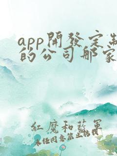app开发定制的公司那家好 app开发定制的公司那家好