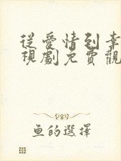 从爱情到幸福电视剧免费观看全集