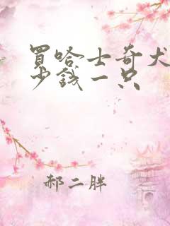买哈士奇犬狗多少钱一只