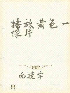 播放黄色一级录像片