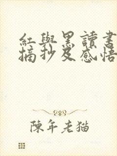红与黑读书笔记摘抄及感悟