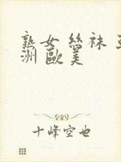 熟女 丝袜 亚洲 欧美
