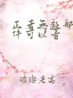 正者无敌哪个软件可以看