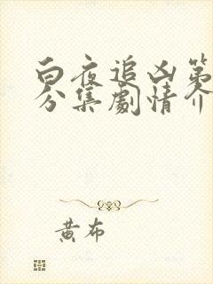 白夜追凶第一季分集剧情介绍