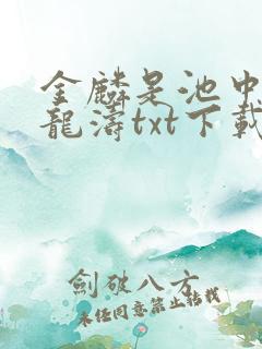 金麟是池中物侯龙涛txt下载 金麟是池中物侯龙涛txt下载