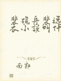 裴砚舟裴逸赵蝉衣小说叫什么名字啊