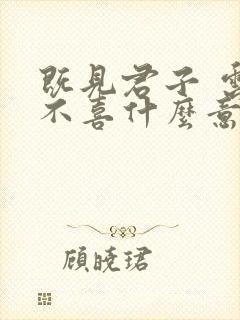 既见君子 云胡不喜什么意思
