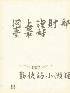 网上理财哪个平台最好