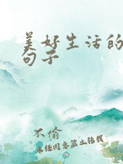 美好生活的精辟句子