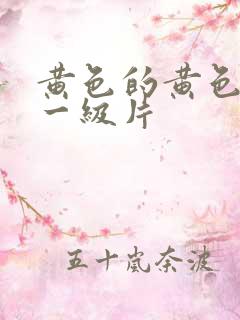 黄色的黄色录像一级片