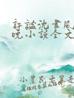 许谧沈聿风宋星晚小说全文免费阅读