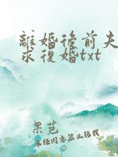 离婚后前夫哭着求复婚txt