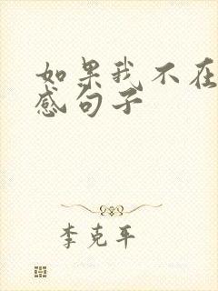 如果我不在了伤感句子