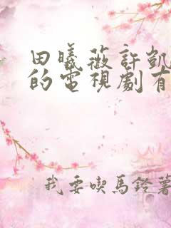 田曦薇许凯演过的电视剧有哪些