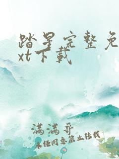 踏星完整免费txt下载