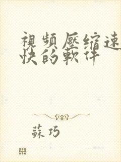 视频压缩速度最快的软件