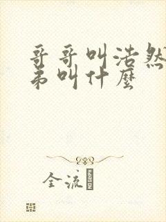 哥哥叫浩然,弟弟叫什么