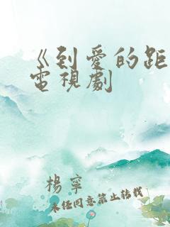 《到爱的距离》电视剧