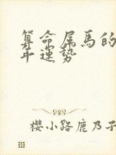 算命属马的人今年运势 算命属马的人今年运势
