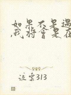 如果不是遇见你,我将会是在哪里