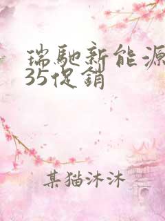 瑞驰新能源ec35促销