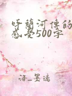呼兰河传的读后感受500字