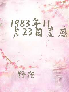 1983年11月23日农历生辰八字