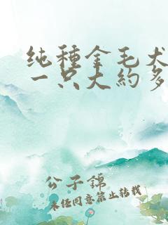 纯种金毛犬幼犬一只大约多少钱