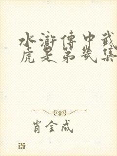 水浒传中武松打虎是第几集