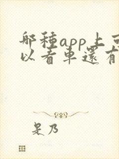 哪种app上可以看车还有报价
