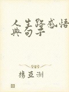 人生路感悟的经典句子 人生路感悟的经典句子