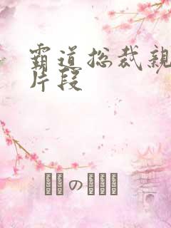 霸道总裁亲女主片段